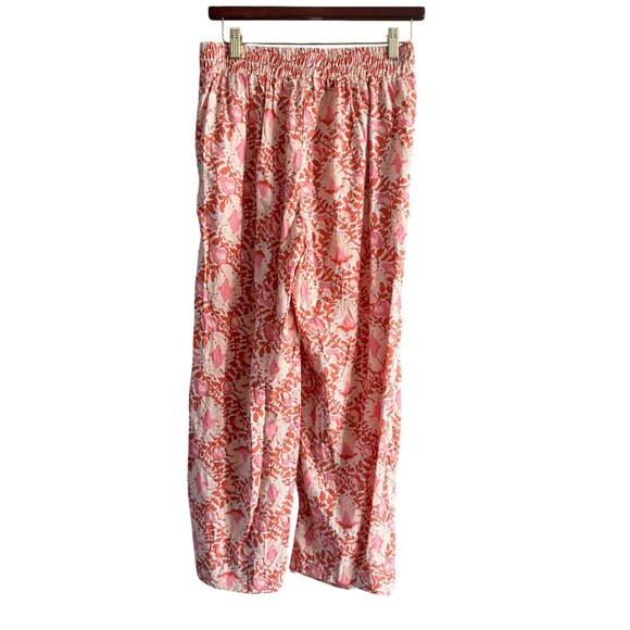 C&C California Womens Pants M Floral Wide Leg Pants Linen Blend - Picture 1 of 10